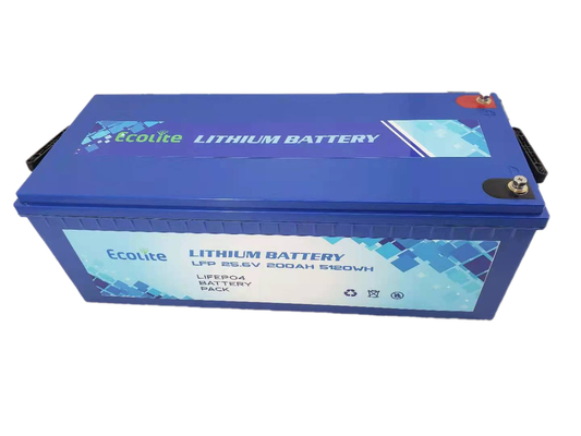 24V 200Ah LiFePO4 bateria de lítio ciclo profundo para caravana caravana casas de barco ao ar livre