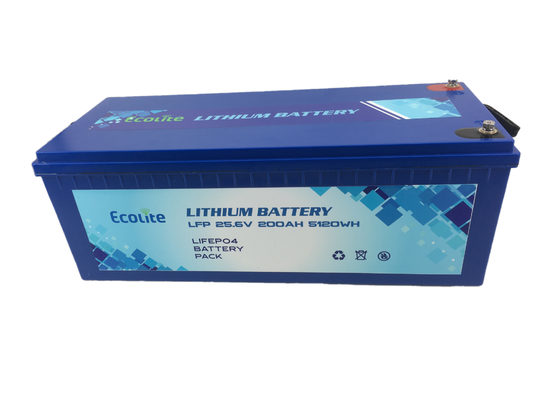 24V 200Ah LiFePO4 bateria de lítio ciclo profundo para caravana caravana casas de barco ao ar livre