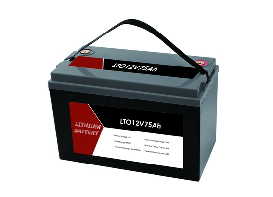 LTO 12V 75Ah Bateria portátil de titanato de lítio com BMS Para RV / Caravana / Barco