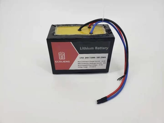 Bateria LTO de titaniato de lítio de 24V 7,8Ah para rastreador solar / porta elétrica