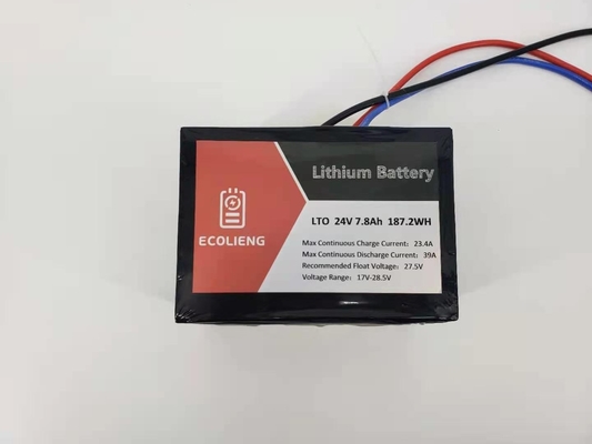 Bateria LTO de titaniato de lítio de 24V 7,8Ah para rastreador solar / porta elétrica