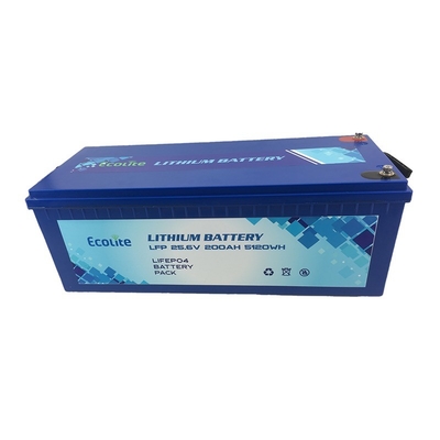 M8 Tipo de terminal Bateria de lítio LiFePO4 ECOLTO-24200 Proteção IP65