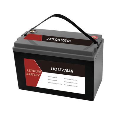 Pacote de bateria LTO de 12V 75Ah para aplicações marítimas de RV com resistência de 12mΩ