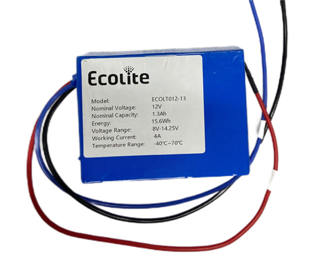 Pacote de bateria LTO personalizável 12V 1.3Ah Baterias LTO de titanato de lítio de ciclo longo