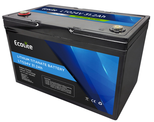 Ecolite LTO24-30 24V 31.2Ah Bateria de Titaniato de Lítio Pacote 748.8Wh Energia