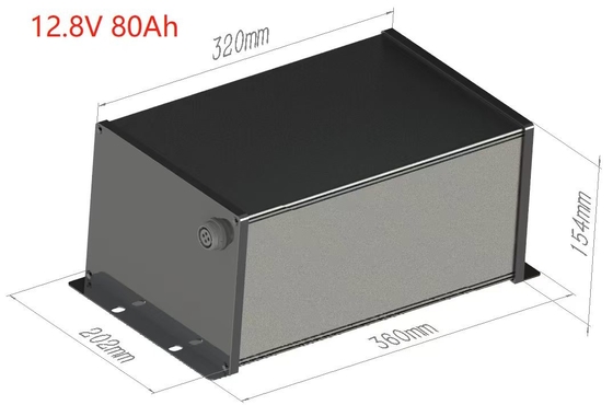 12V 80Ah LiFePO4 Bateria de luz solar integrada BMS E MPPT