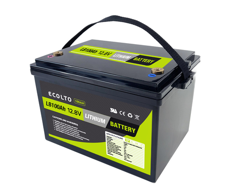 Corrente máxima de carga 100A 12V 100Ah LiFePO4 Bateria de lítio confiável