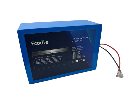25.6V 7.5Ah LifePO4 Bateria de ferro de lítio para rastreador solar com BMS