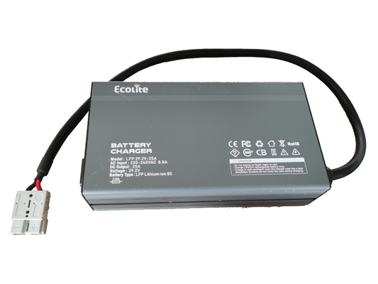 LFP 29.2V 25A carregador de bateria de lítio LiFePO4 com indicação LED e desligamento automático