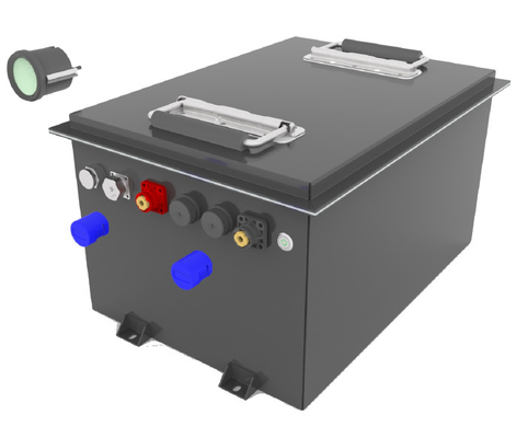 Bateria de fosfato de ferro de lítio 51.2V 105Ah para carros do Golfo BMS integrado