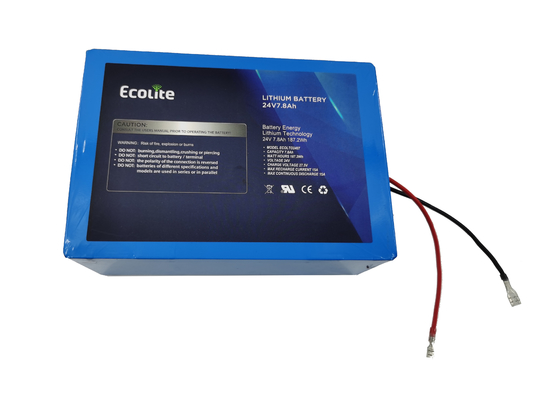 Bateria de lítio LTO 24V 7.8Ah LiFePO4 Bateria para rastreador de controlador solar com BMS