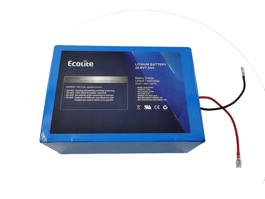 25.6V 7.5Ah LifePO4 Lithium Ferro Fósfato Bateria Pack Para Porta Elétrica Solar Tracker