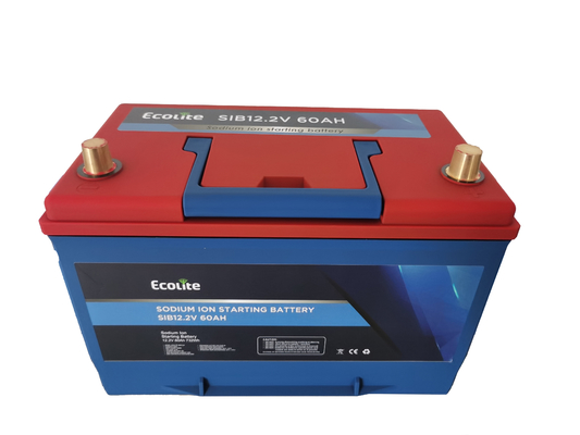 Bateria de íons de sódio padrão 12.2V 60Ah Car Starter Bateria de sódio 3000 ciclos