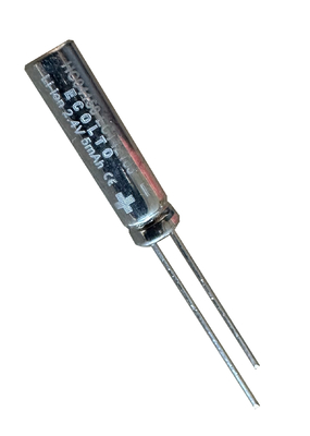 2.4V 5mAh Pequena Célula de Bateria de Titano de Lítio Recarregável Para Instrumentos de Precisão