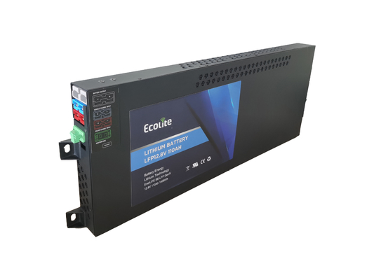 Bateria leve LiFePO4 12V 110Ah RV de lítio ferro fosfato com ecrã LED