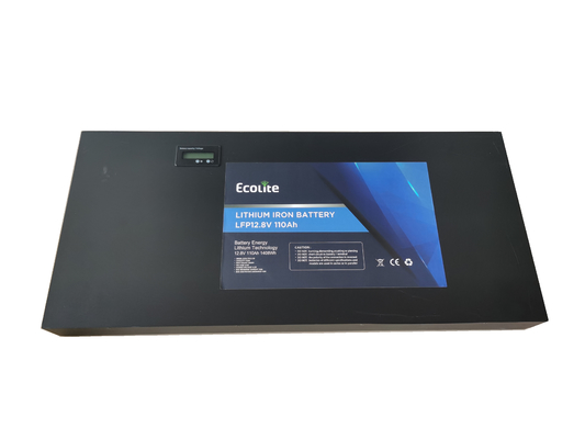 OEM Personalizar Bateria de Lítio Super Slimline 12.8V110Ah LiFePO4 Bateria de Acampamento Para Caravana RV Com Display